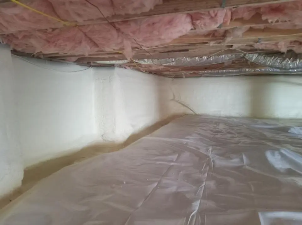 Crawl space encapsulation with closed-cell spray foam for Attic Insulation in Montrose